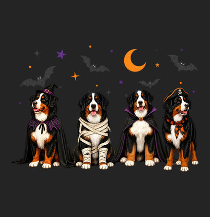 Bernese Mountain Dog Halloween Lineup - Women's Tri-Blend T-Shirt