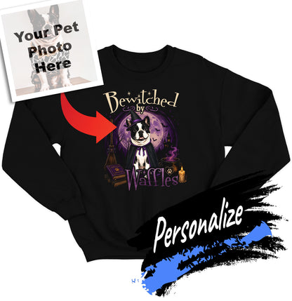 Bewitched By My Pet - Personalized Custom Adult Unisex Crewneck Sweatshirt