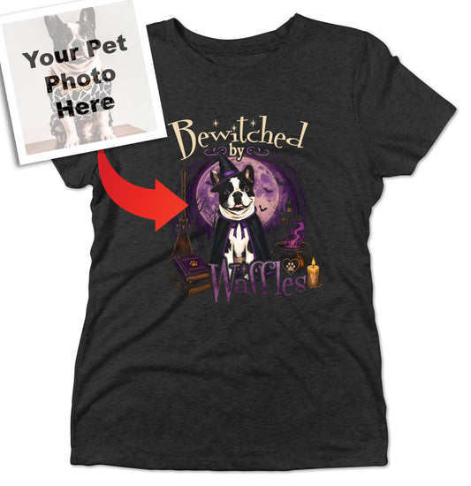 Bewitched By My Pet - Personalized Custom Women's Tri-Blend T-Shirt