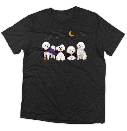 Bichon Frise Halloween Lineup - Adult Tri-Blend T-Shirt