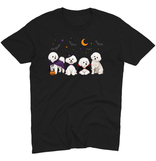 Bichon Frise Halloween Lineup - Adult Unisex T-Shirt