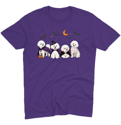 Bichon Frise Halloween Lineup - Adult Unisex T-Shirt