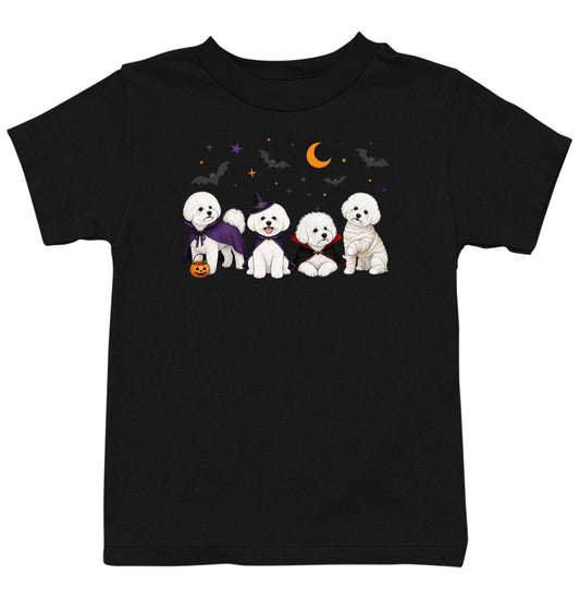 Bichon Frise Halloween Lineup - Kids Unisex T-Shirt