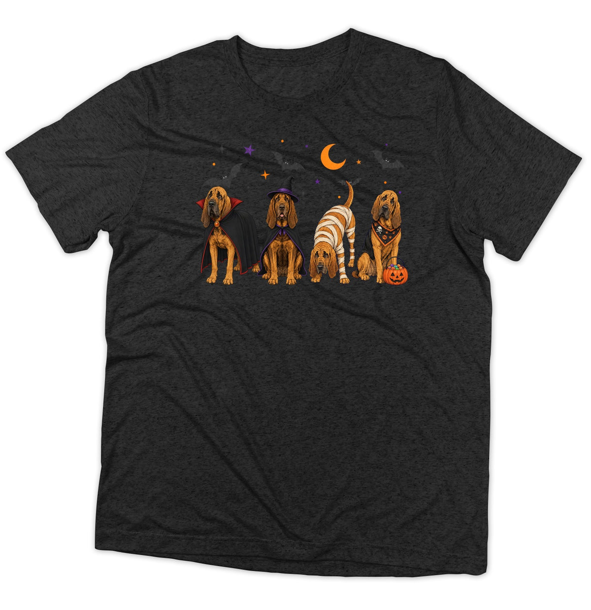 Bloodhound Halloween Lineup - Adult Tri-Blend T-Shirt