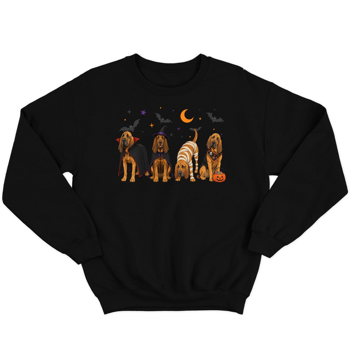 Bloodhound Halloween Lineup - Adult Unisex Crewneck Sweatshirt