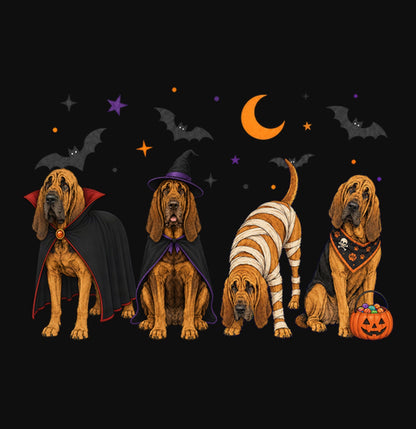 Bloodhound Halloween Lineup - Adult Unisex Crewneck Sweatshirt