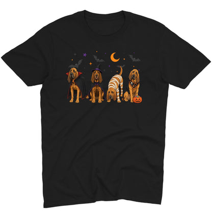 Bloodhound Halloween Lineup - Adult Unisex T-Shirt