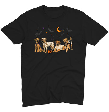 Border Terrier Halloween Lineup - Adult Unisex T-Shirt