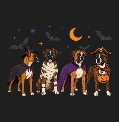 Boxer Halloween Lineup - Adult Tri-Blend T-Shirt
