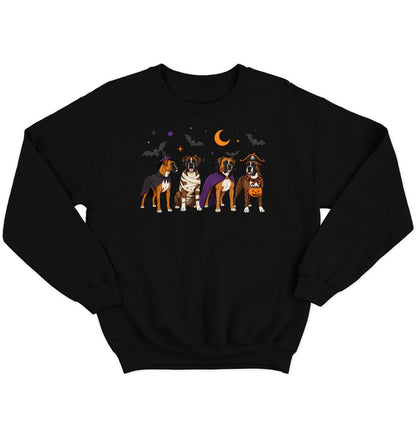 Boxer Halloween Lineup - Adult Unisex Crewneck Sweatshirt