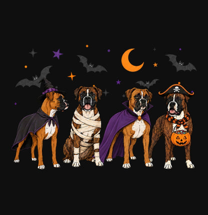 Boxer Halloween Lineup - Adult Unisex Crewneck Sweatshirt