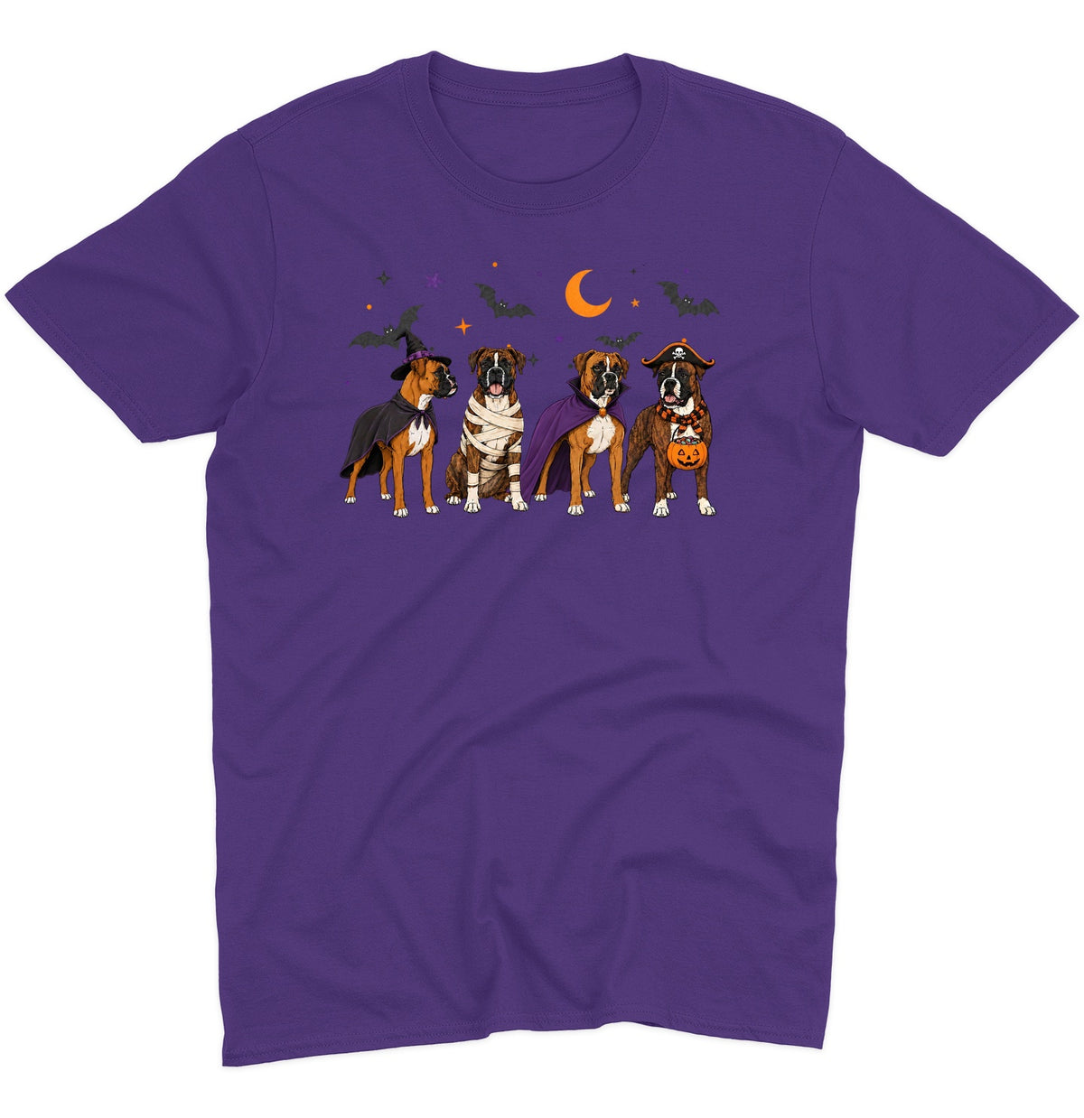 Boxer Halloween Lineup - Adult Unisex T-Shirt