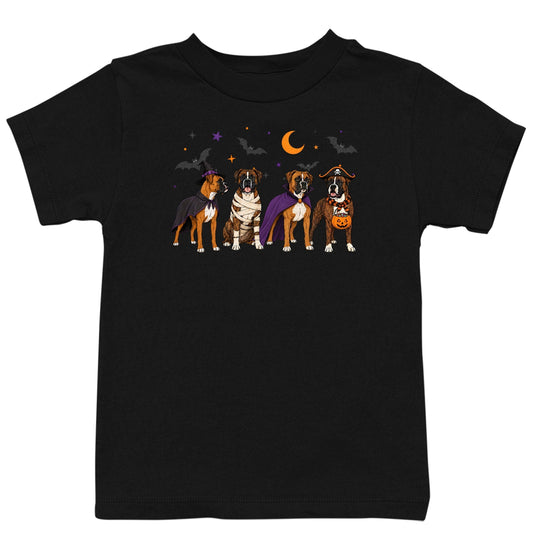 Boxer Halloween Lineup - Kids Unisex T-Shirt