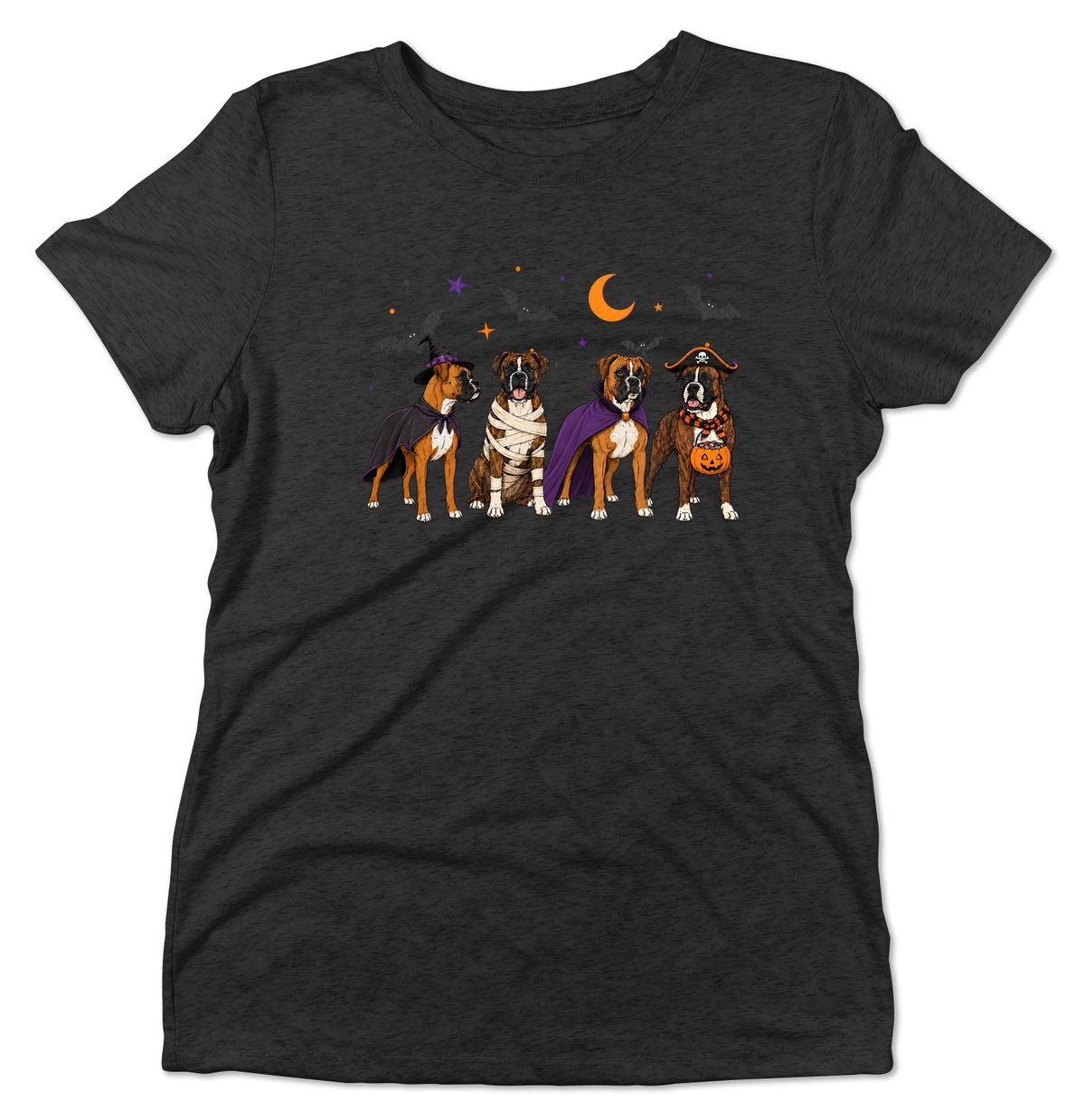 Boxer Halloween Lineup - Women's Tri-Blend T-Shirt