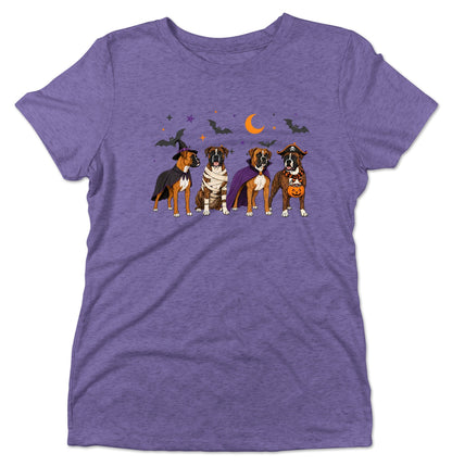 Boxer Halloween Lineup - Women's Tri-Blend T-Shirt