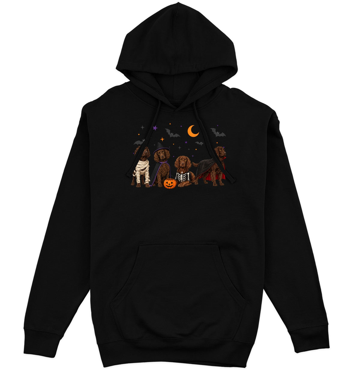 Boykin Spaniel Halloween Lineup - Adult Unisex Hoodie