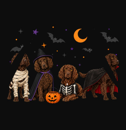 Boykin Spaniel Halloween Lineup - Adult Unisex Hoodie