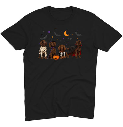 Boykin Spaniel Halloween Lineup - Adult Unisex T-Shirt
