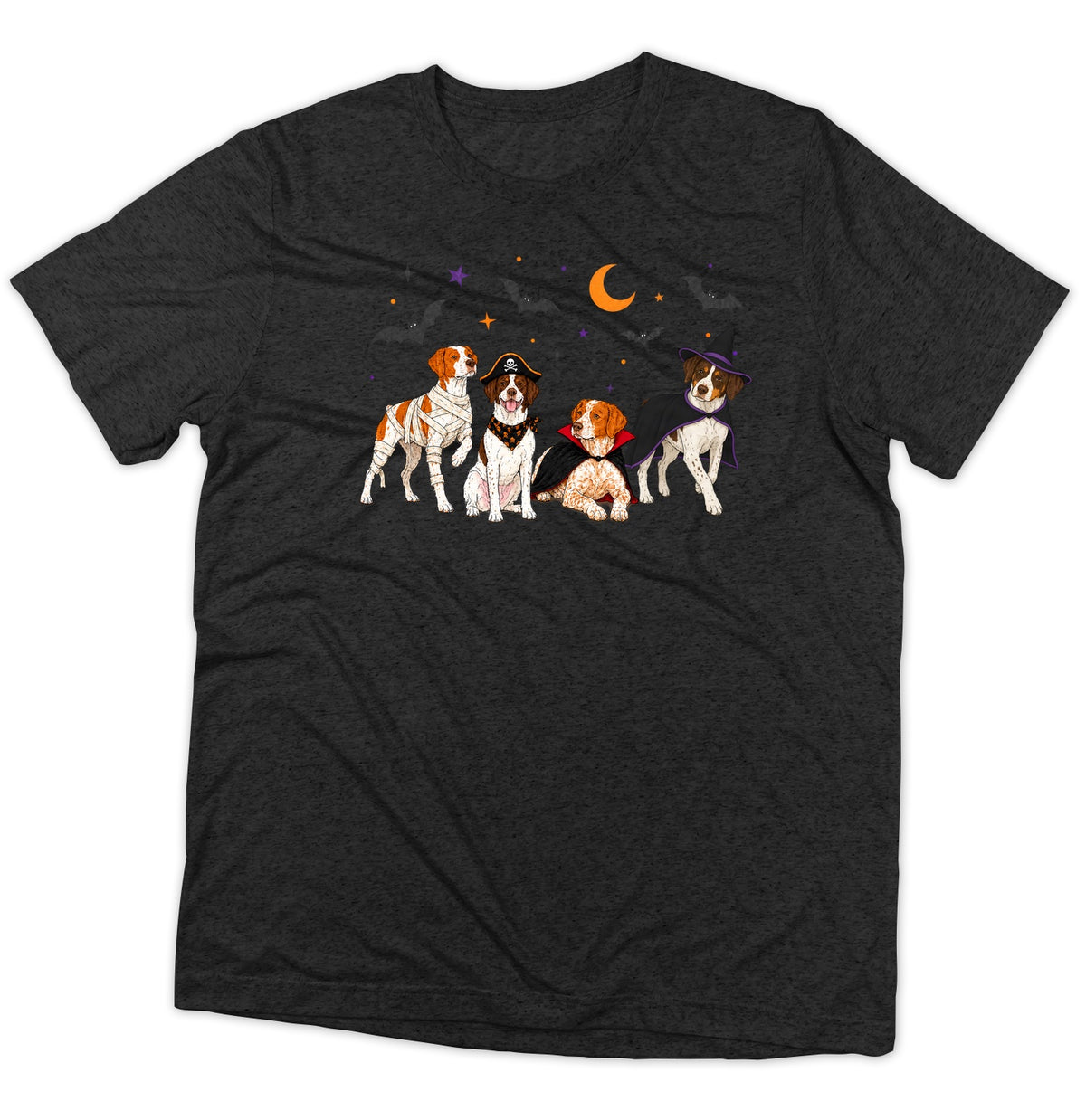 Brittany Halloween Lineup - Adult Tri-Blend T-Shirt