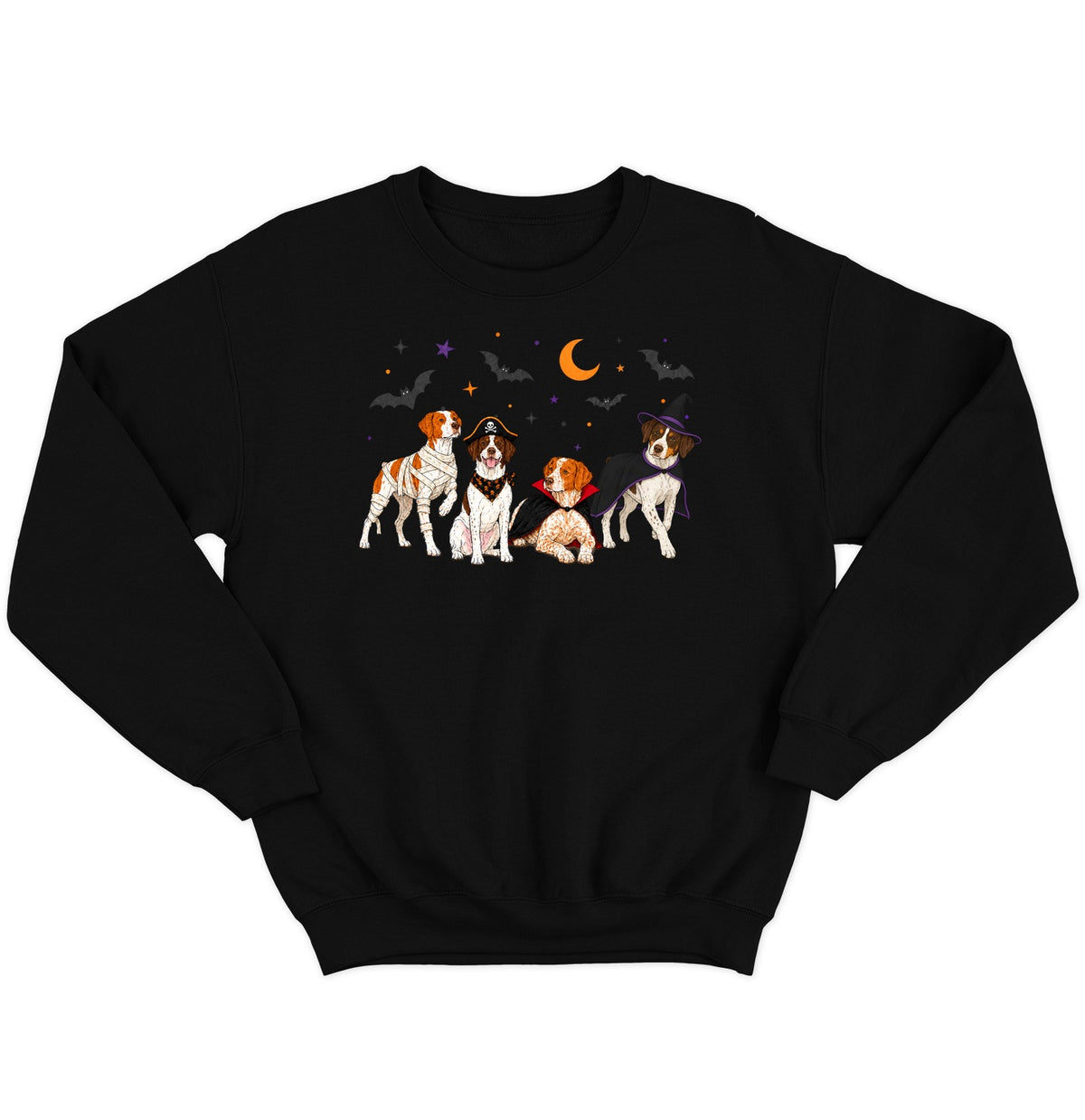 Brittany Halloween Lineup - Adult Unisex Crewneck Sweatshirt