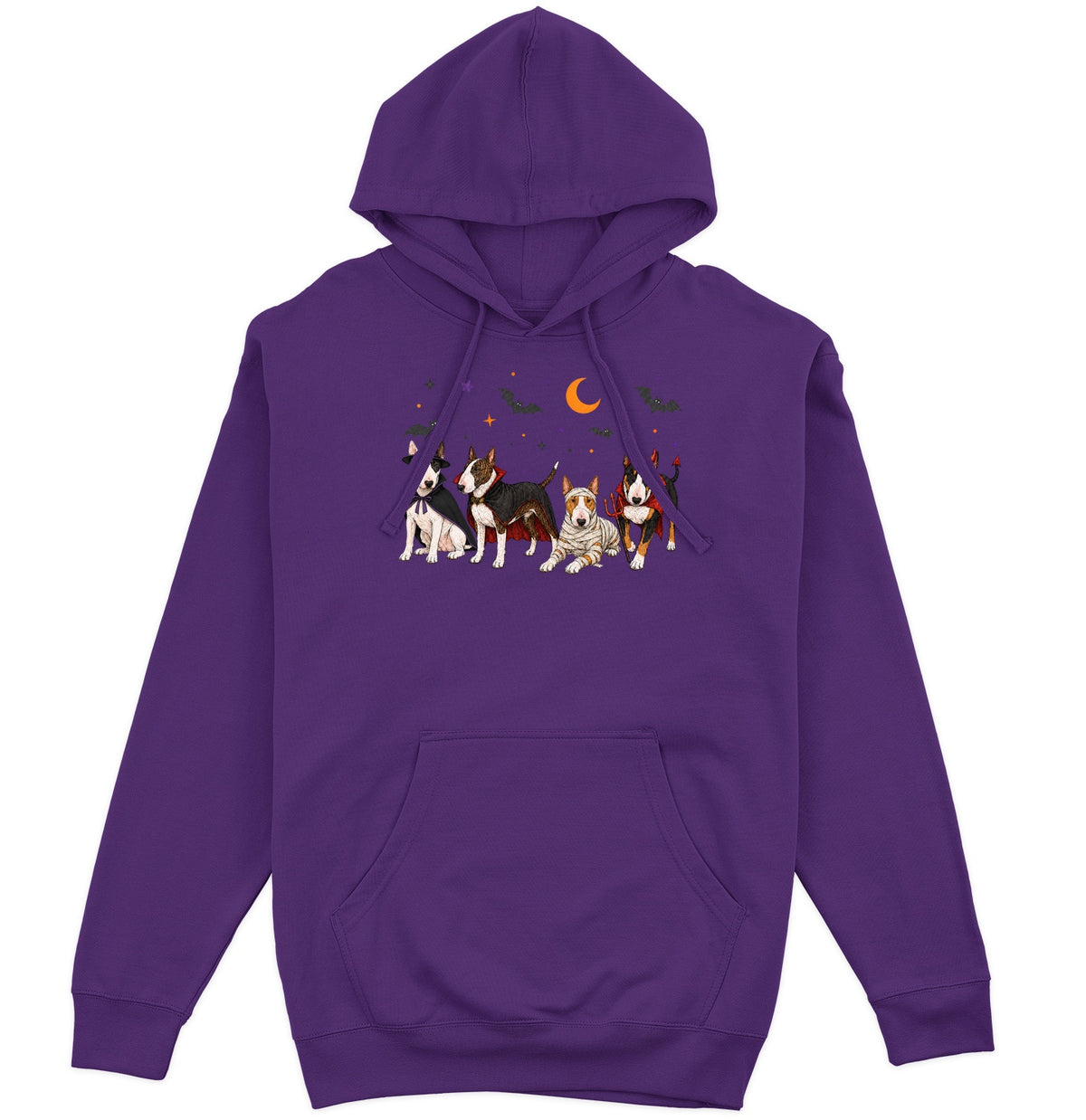 Bull Terrier Halloween Lineup - Adult Unisex Hoodie
