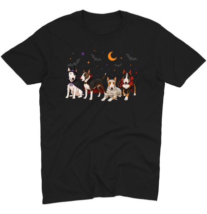 Bull Terrier Halloween Lineup - Adult Unisex T-Shirt