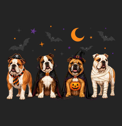 Bulldog Halloween Lineup - Women's Tri-Blend T-Shirt