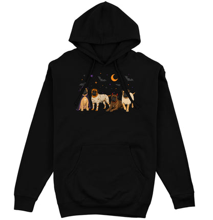 Bullmastiff Halloween Lineup - Adult Unisex Hoodie