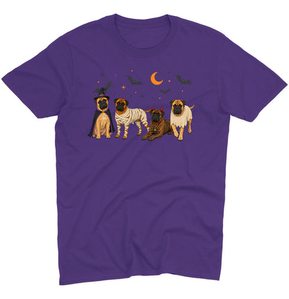 Bullmastiff Halloween Lineup - Adult Unisex T-Shirt