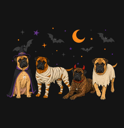 Bullmastiff Halloween Lineup - Kids Unisex T-Shirt