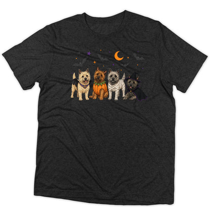 Cairn Terrier Halloween Lineup - Adult Tri-Blend T-Shirt