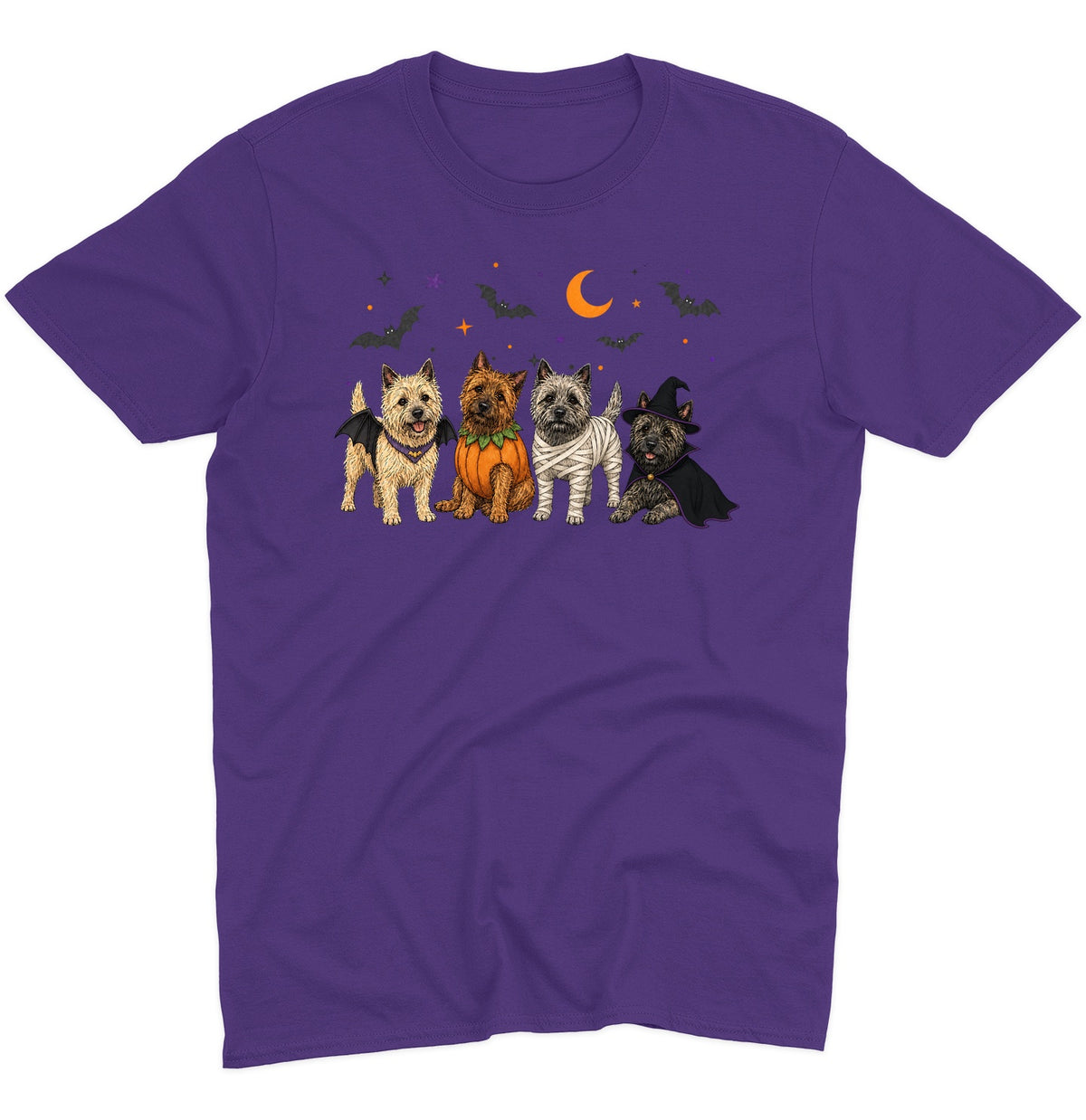 Cairn Terrier Halloween Lineup - Adult Unisex T-Shirt