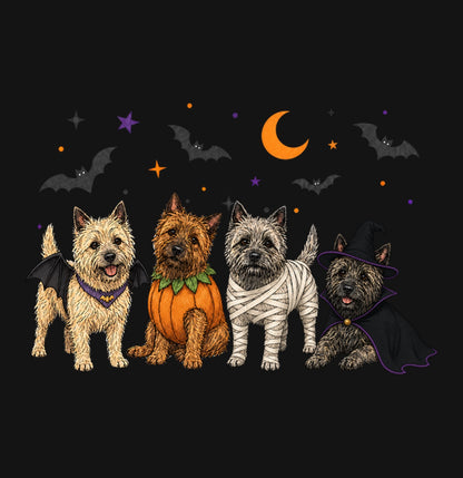 Cairn Terrier Halloween Lineup - Kids Unisex T-Shirt