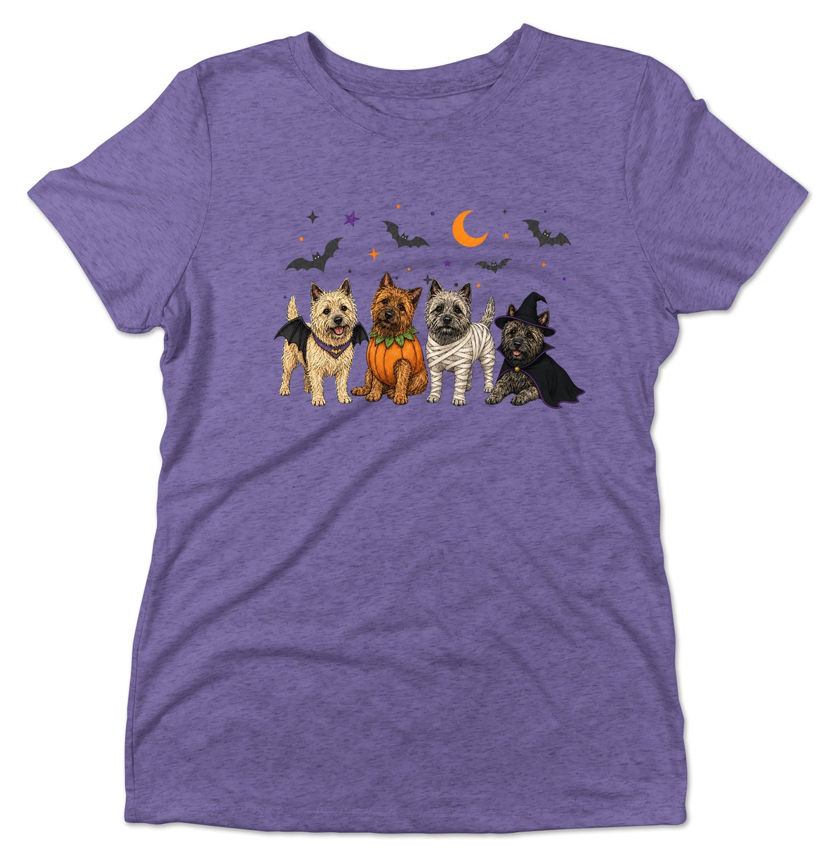 Cairn Terrier Halloween Lineup - Women's Tri-Blend T-Shirt