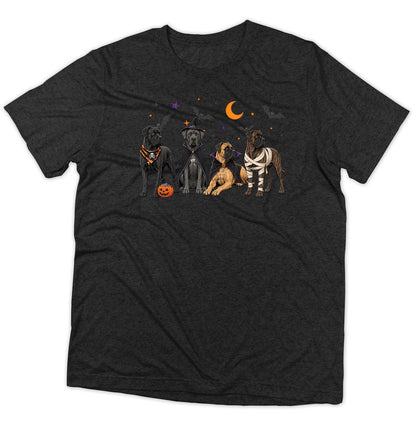 Cane Corso Halloween Lineup - Adult Tri-Blend T-Shirt