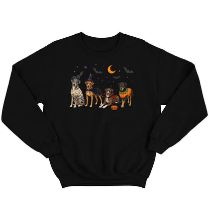 Catahoula Leopard Dog Halloween Lineup - Adult Unisex Crewneck Sweatshirt