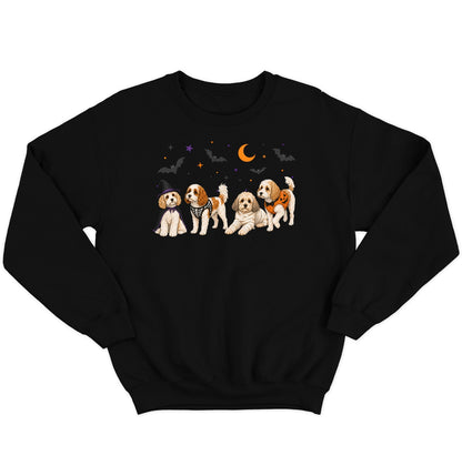 Cavachon Halloween Lineup - Adult Unisex Crewneck Sweatshirt