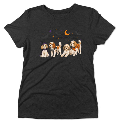 Cavachon Halloween Lineup - Women's Tri-Blend T-Shirt