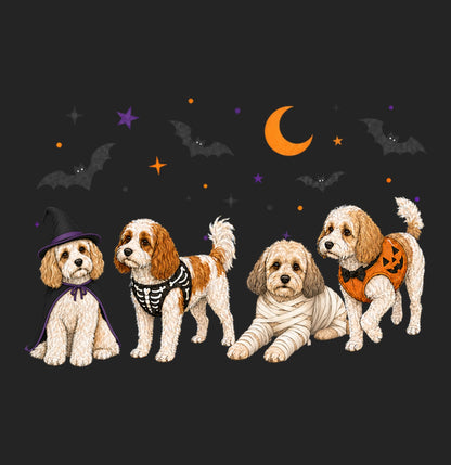 Cavachon Halloween Lineup - Women's Tri-Blend T-Shirt
