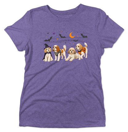 Cavachon Halloween Lineup - Women's Tri-Blend T-Shirt