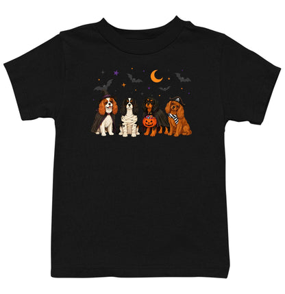 Cavalier King Charle Spaniel Halloween Lineup - Kids Unisex T-Shirt