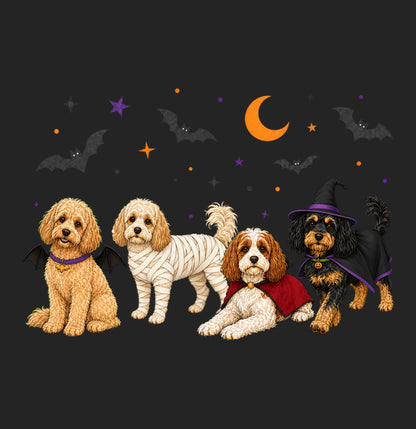 Cavapoo Halloween Lineup - Women's Tri-Blend T-Shirt