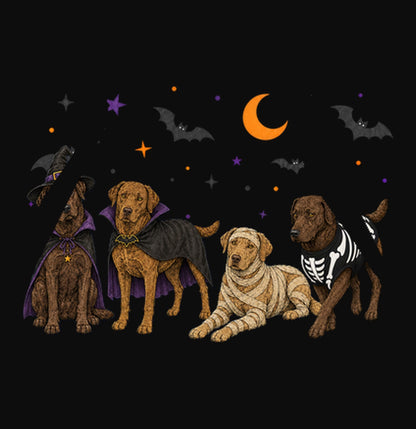 Chesapeake Bay Retriever Halloween Lineup - Adult Unisex Hoodie