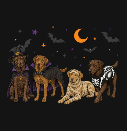 Chesapeake Bay Retriever Halloween Lineup - Kids Unisex T-Shirt