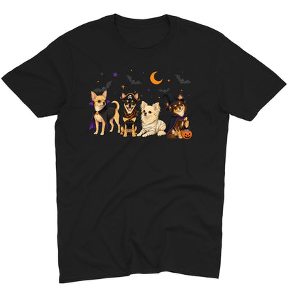 Chihuahua Halloween Lineup - Adult Unisex T-Shirt