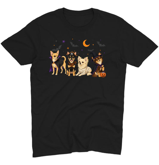 Chihuahua Halloween Lineup - Adult Unisex T-Shirt
