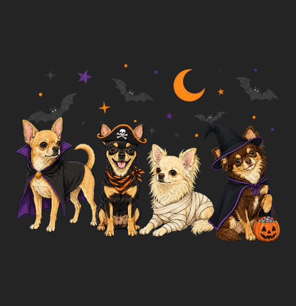 Chihuahua Halloween Lineup - Women's Tri-Blend T-Shirt