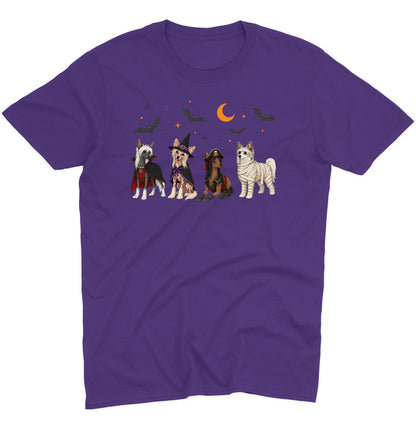 Chinese Crested Halloween Lineup - Adult Unisex T-Shirt