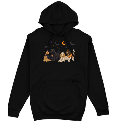 Cockapoo Halloween Lineup - Adult Unisex Hoodie