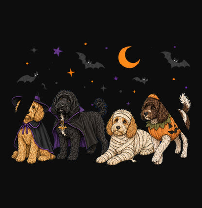 Cockapoo Halloween Lineup - Adult Unisex Hoodie